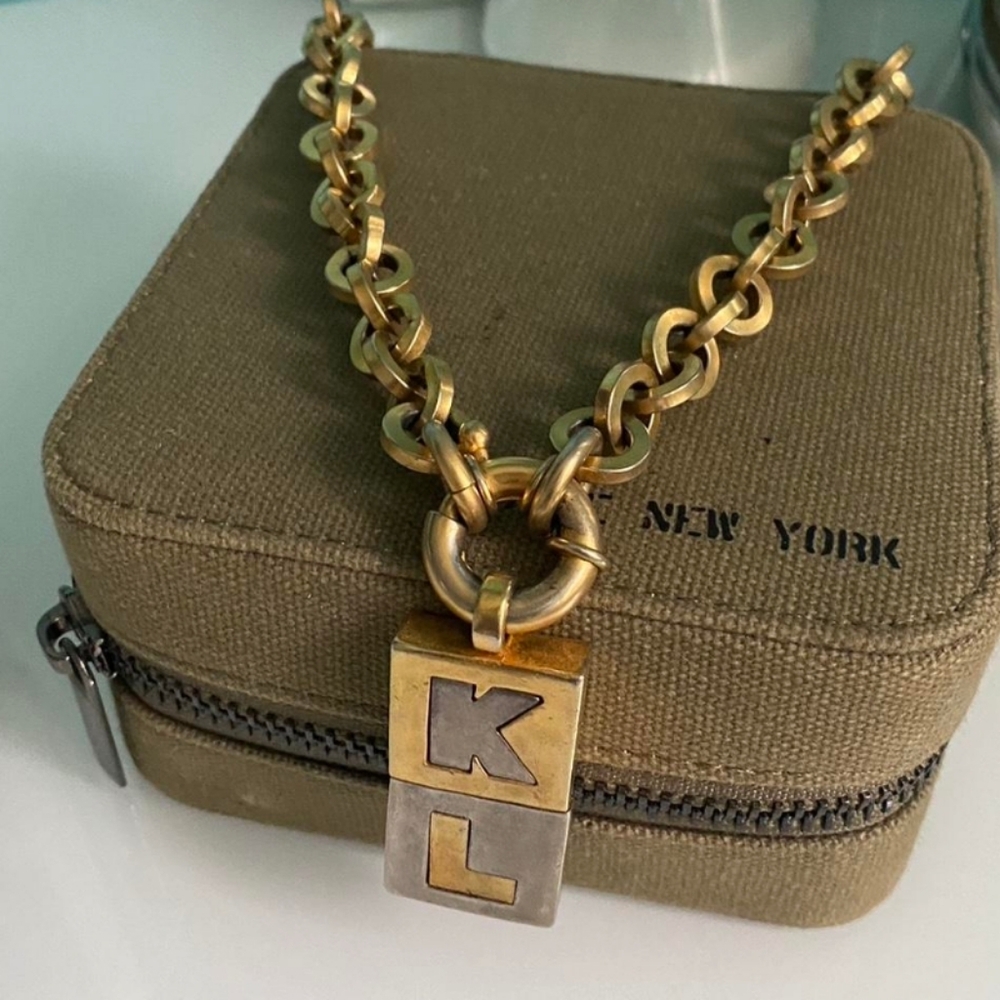 ❗Vintage Karl Lagerfeld Chunky Chain Gold Statement Necklace❗